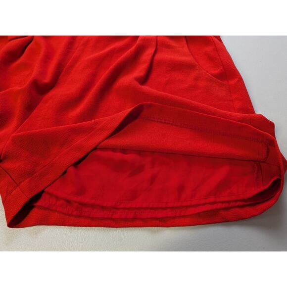 Leith Red Shorts Womens 2XL Bow Paperbag Waist Stretch Flowy Bold Feminine NWT - Picture 4 of 6